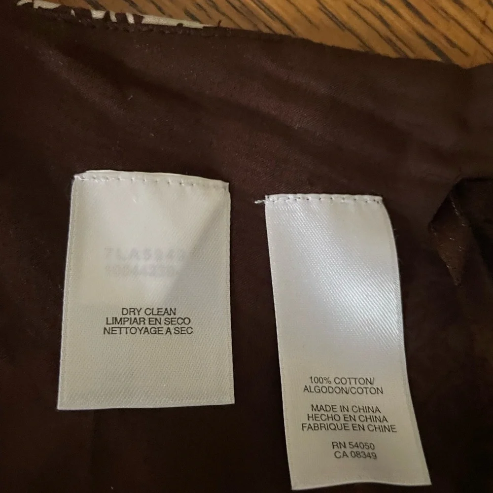 Jones New York Brown Midi A-Line Skirt with Embellishments